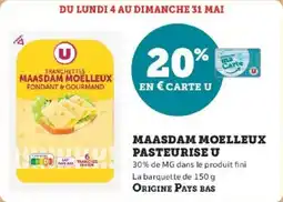 Super U Maasdam moelleux pasteurise u offre