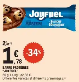 E.Leclerc JOYFUEL Barre protéinée offre