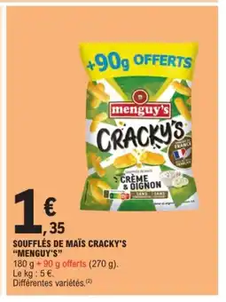 E.Leclerc MENGUY'S Soufflés de maïs cracky's offre