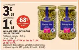 E.Leclerc GILLET CONTRES Haricots verts extra-fins offre