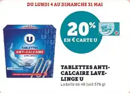 Super U Tablettes anti calcaire lave-linge u offre
