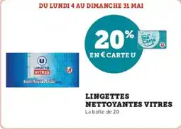 Super U Lingettes nettoyantes vitres offre