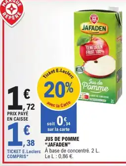 E.Leclerc JAFADEN Jus de pomme offre