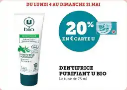 Super U Dentifrice purifiant u bio offre