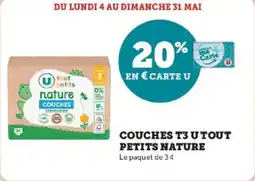 Super U Couches t3 utout petits nature offre