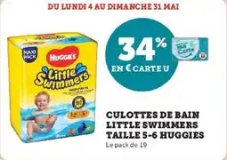 Super U Culottes de bain little swimmers taille 5-6 huggies offre