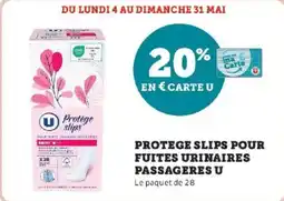 Super U Protege slips pour fuites urinaires passageres u offre