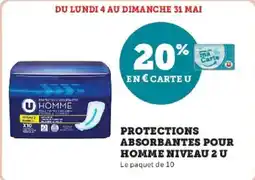 Super U Protections absorbantes pour homme niveau 2 u offre