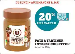 Super U Pate a tartiner intense noisette u offre