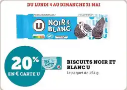 Super U Biscuits noir et blanc u offre