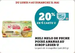 Super U Meli melo de peche poire ananas au sirop leger u offre