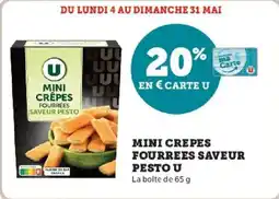 Super U Mini crepes fourrees saveur pesto u offre
