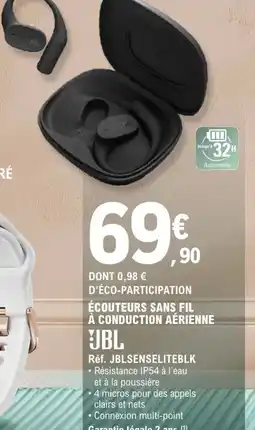 E.Leclerc D'éco-participation écouteurs sans fil à conduction aérienne JBL offre