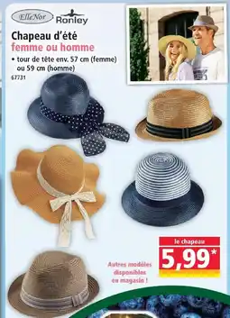 Norma Ellenor / ronley chapeau d'été femme ou homme offre