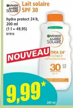 Norma Garnier ambre solaire lait solaire spf 30 offre
