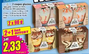 Norma Gelato d'italia 2 coupes glacées offre