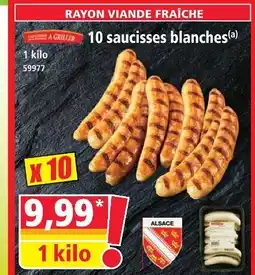 Norma 10 saucisses blanches offre
