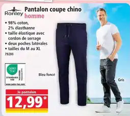 Norma Ronley pantalon coupe chino homme offre
