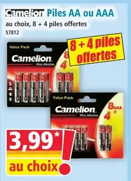 Norma Camelion piles aa offre