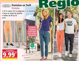 Norma Ellenor pantalon en twill femme dahlia offre