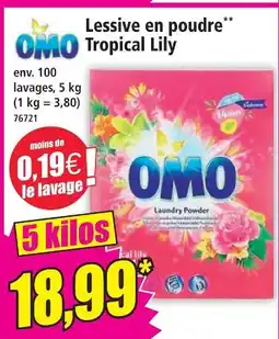 Norma Omo lessive en poudre tropical lily offre