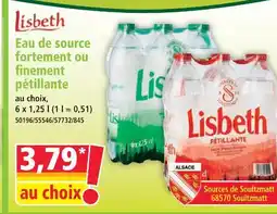 Norma Lisbeth eau de source fortement ou finement pétillante offre