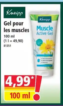 Norma Kneipp gel pour les muscles offre