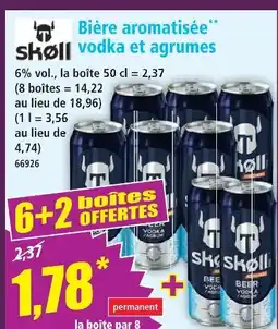 Norma Skoll bière aromatisée vodka et agrumes offre
