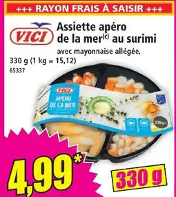 Norma Vici assiette apéro de la mer au surimi offre