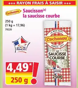 Norma Cochonou saucisson la saucisse courbe offre
