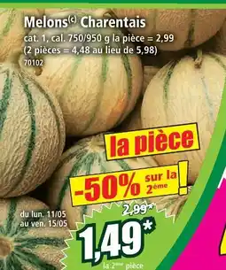 Norma Melons charentais offre