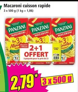 Norma Panzani macaroni cuisson rapide offre