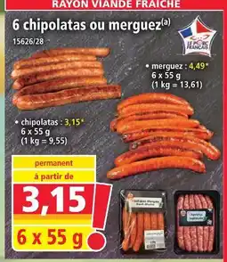Norma 6 chipolatas offre
