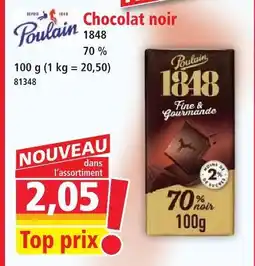 Norma Poulain chocolat noir offre