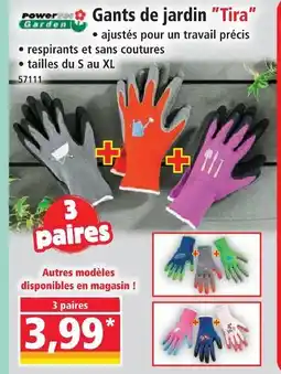 Norma Powertec garden gants de jardin tira offre