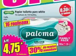 Norma Paloma papier toilette pure white offre