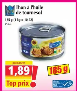 Norma Fiord thon à l'huile de tournesol offre
