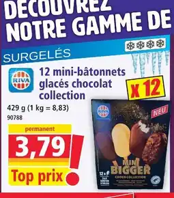 Norma Riva 12 mini-bâtonnets glacés chocolat collection offre
