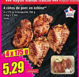 Norma 4 côtes de porc en échine offre