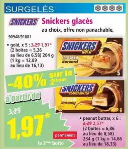 Norma Snickers glacés offre
