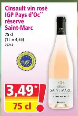 Norma Saint-marc cinsault vin rosé igp pays d'oc réserve offre