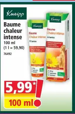 Norma Kneipp baume chaleur intense offre