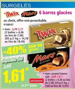 Norma Twix 6 barres glacées offre