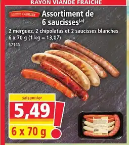 Norma Assortiment de 6 saucisses offre