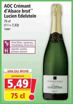 Norma Lucien edelstein aoc crémant d'alsace brut offre