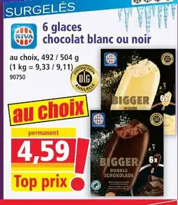 Norma Riva 6 glaces chocolat blanc ou noir offre
