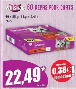 Norma Whiskas 60 repas pour chats offre
