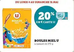 Super U Boules miel u offre