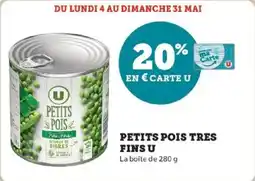 Super U Petits pois tres fins u offre