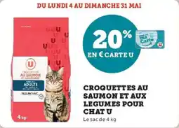 Super U Croquettes au saumon et aux legumes pour chat u offre